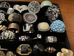 Vintage ~Modern Ladies Fashion Costume Jewelry Rings Lot B 31 AS IS Some STONES