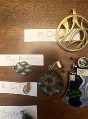 Pendant / Charm Lot Many Signed Roman 12k GF Laurel Burch Sticks Jewelry