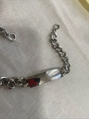 Vintage ID Chain Bracelet Mens Nickel Silver Not Monogrammed