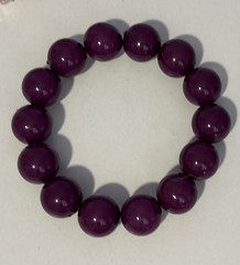 6 Piece Lot of Colorful Pink Purple Tone Bracelets Plastic Stone Glass Variety