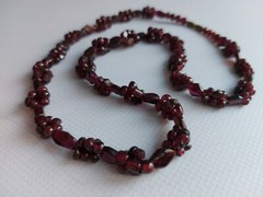 Beads vintage USSR natural stone Garnet Almandine 54 cm