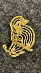 Gerry’s Gold Toned Rhinestone Poodle Dog Brooch Pin
