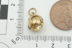 SMALL SCALE VINTAGE ENGLISH GOLD & SILVER MASONIC ORB / CROSS FOB CHARM