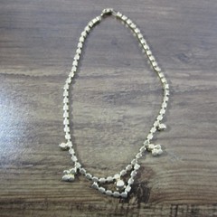 Vintage Art Deco Necklace AB Rhinestone Gold Tone 15 Inch