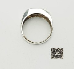 Vintage sterling silver and black onyx men unisex ring size 10
