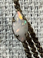 Vintage Opal Necklace 1/20 14K Gold Filled Mode Art Serpentine Chain 16″