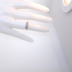 Antique Art Deco 1930’s 14k Two Tone Gold 3 Stone Diamond Ring