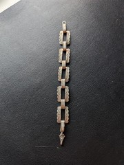 Vintage Southwestern Etched Sterling Silver Bracelet 6 1/2″ x 5/8” 17g – Rustic