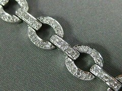 ESTATE WIDE 2.46CT DIAMOND 18K WHITE GOLD CLASSIC CIRCLE OF LIFE TENNIS BRACELET