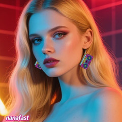 80S Earrings for Women Retro 90S Neon Acrylic Earrings Vintage Cassette Tape Sty