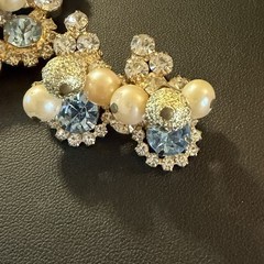 Juliana Delizza & Elster Cinderella Blue Crystal Rhinestones Bauble Beads Set