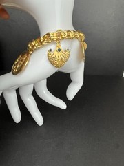Vintage Camrose Kross JBK Gold Charm Bracelet Box &COA