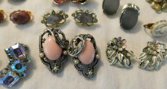 Vintage Earrings Large Lot WEISS CORO COVENTRY MONET Rhinestones 16 Pairs