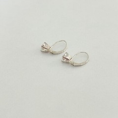 925 Sterling Silver Clear CZ Sparkly Leverback Dangle Drop Earrings
