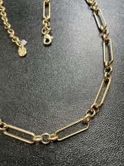 LUCKY BRAND Signed Vintage 16-18” Gold Tone Chain Link Necklace