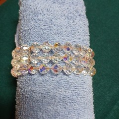 Aurora Borealis Crystal Matching Set VINTAGE necklace,earrings,brooch,bracelet