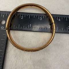 Vintage Victorian Gold Filled Bangle Bracelet Slide 6.5” READ