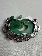 KJL Kenneth Jay Lane Faux Jade Dragon Brooch Rare