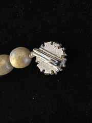 Judith McCann 40s Signed NY 58 Shuvon Pearl Necklace Dual-Hook Clasp CRYSTAL VTG