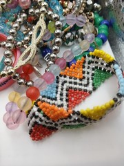 Stretch Bracelet Bulk Lot Rubber Silver Toned Colorful Assorted Jewelry Wearable