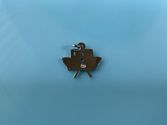Indy 500 Flags Indianapolis Race Sterling Silver Charm 1.4g