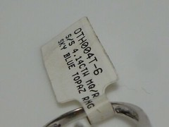 STERLING SILVER 4.00CT BLUE TOPAZ COCKTAIL CLUSTER DESIGNER WOMENS RING WITH TAG