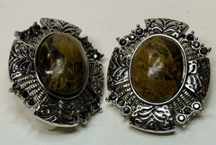 Combined Shipping Lot Vintage Stone and Hoop Clip On Earrings #281