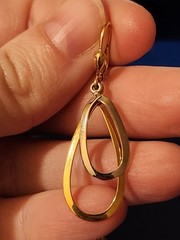 18K Yellow Gold Dangle Earrings 3.1g