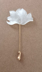 1980s Revlon Jontue Lucite Art Nouveau Hibiscus Flower Perfume Promo New NOS MIB