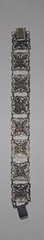 Siam (now Thailand) Sterling Silver Antique Bracelet -mythical/shell panels