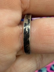 Vintage Sterling Silver Ring Southwest Turquoise Stone Blue Size 6
