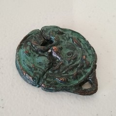 RARE Vintage Bocca Della Verita Bronze? Keychain Charm Pendant Coin 74 Grams