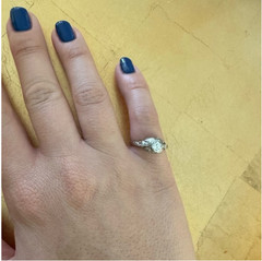 Vintage 18K White Gold Art Deco Diamond Ring size 6 ornate milgrain