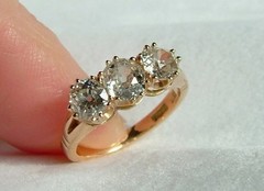 Art Deco Style Round Lab Created Diamond 14K Yellow Gold FN Wedding Ring