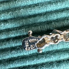 Bracelet 925 Silver, Vintage , Clear CZ Cubic Zirconia Round Tennis Bracelet 7”