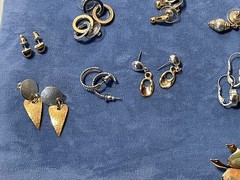Vtg to Now Gold & Silver Tone Enameled Post Dangle Drop Earrings Lot 23 Pairs
