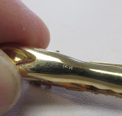 Stunning Alaska Gold Nugget Tie Clip 19k + 14k Gold Real Nuggets MAKE OFFER