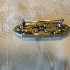 VTG Coro Duette Silver Tone Rhinestone Art Deco Convertible Dress Clips Brooch