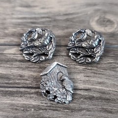 3 Vtg Birds And Blooms Limited Edition ’97 ’99 Cardinal Birdhouse Lapel Brooch
