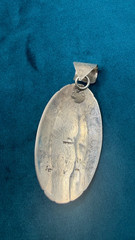 Vintage Sterling Silver Lapis Lazuli Pendant Southwestern Style 3″