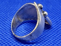 (101) Modernist VINTAGE Silver 925 Ring 1970s Size 7.25 Denmark Norway Finland