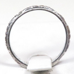 Rare Antique Platinum Diamond Vow Ring “Until Death Do Us Part” Size 5.5 UK-K1/2