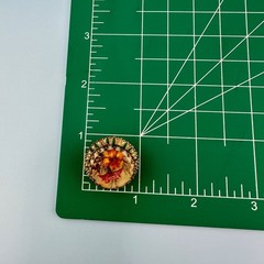 Vintage West Germany Earrings Sugared Florals Gold Tone Filigree Round Clip On