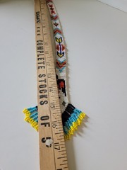 Vintage Handmade Southwest Native American Seed Bead Thunderbird Necklace