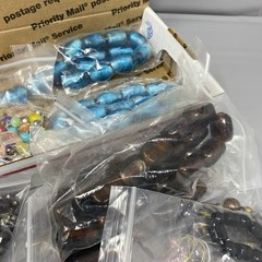 Glass Bead Jewelry Craft Repair Lot 2.7 lbs Multicolor Assorted Shapes Sizes