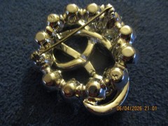 Eisenberg Vintage Women’s Crystal Large Brooch (2″ x 2″)