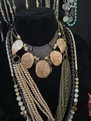 Vtg 90s-Now Chunky Jewelry Lot Boho Curated Stone Bead Labels 50pc Wear