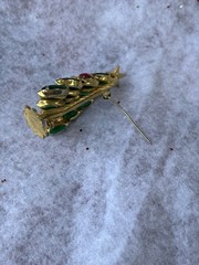 Vintage Juliana Delizza Standing Christmas Tree Brooch, Pin, Excellent