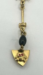 Antique Masonic Blue Lodge Tool Charm Fob W/ Hammer & Trowel 1 1/2”