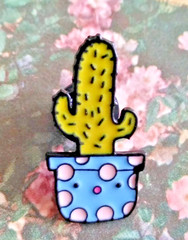 Kawaii Cactus Enamel Pin Set – Cute Pastel Succulent Plants – Desert Aesthetic